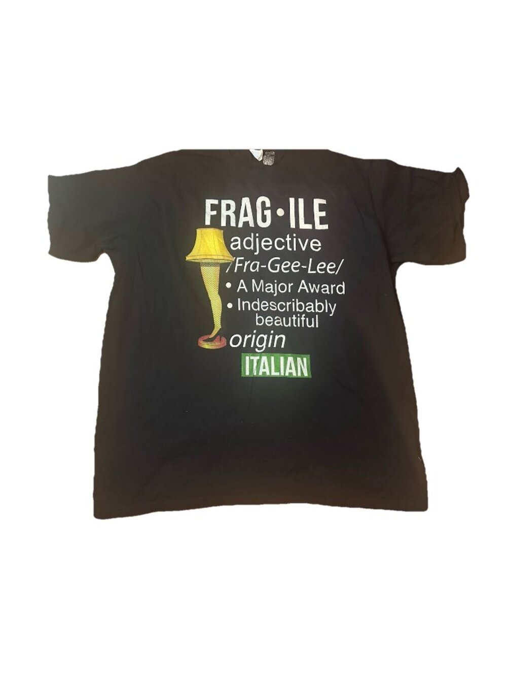 A Christmas Story Leg Lamp "FRAG~ILE - Fragile T-shirt Black 2XL Fan Favorite